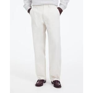 NWT Madewell Fatigue Pants Garment-Dyed Cotton Twill In Vintage Ivory Size 32x32